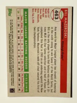 2025 Topps Chrome Platinum Bill Mazeroski #463 Black Refractor /10 Pirates - Image 3