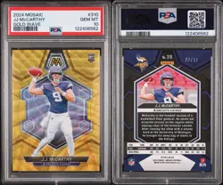2024 Mosaic J.J. McCarthy #310 Gold Wave /17 (RC) PSA 10 - Image 3