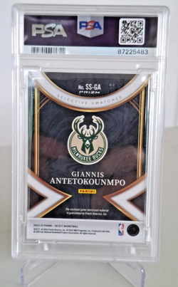 Giannis Antetokounmpo 2022 Select Swatches Game-Worn Patch PSA 10 GEM MINT POP 7 - Image 2