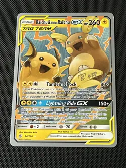 Pokemon Raichu & Alolan Raichu-GX - Championship 2019 Non-Holo | NM/M - Image 1