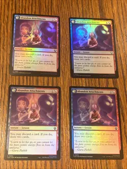 FOIL Abandon Attachments Avatar: TLA X4 (Playset) MTG Magic the Gathering - Image 1