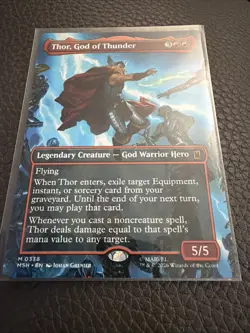 MTG Marvel Super Heroes Thor, God of Thunder Borderless M 0338 Non-Foil - Image 3
