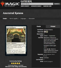 MTG Magic the Gathering Kamigawa Neon Dynasty Foil Ancestral Katana PSA 10 POP 1 - Image 4