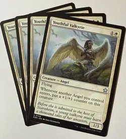 4x Youthful Valkyrie #149 (NM) Foundations FDN Magic MTG Playset - Image 1