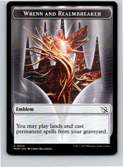 Magic the Gathering Wrenn and Realmbreaker Emblem March of the Machine MTG - Image 1