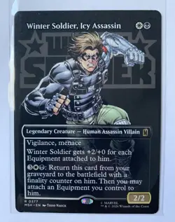 MTG Winter Soldier, Icy Assassin Borderless - Marvel Super Heroes #377 - Image 1
