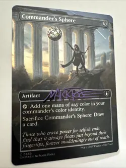 Commander's Sphere (Borderless) Commander Masters Foil Autograph By Mark Poole - Image 2