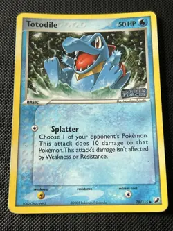 Pokemon Totodile Reverse Holo Stamped - EX Unseen Forces 78/115 | 2005 | LP - Image 1