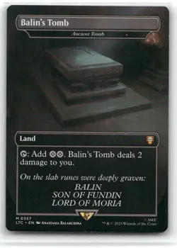 Balin's Tomb - Ancient Tomb (Borderless) #357 NM Lord of the Rings LTC Magic MTG - Image 1