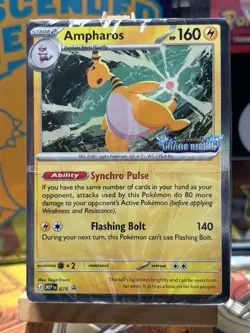 SEALED Ampharos MEP 075 STAMPED HOLO PROMO Pokemon Chaos Rising Build & Battle - Image 1