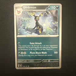 POKEMON TCG: UMBREON 130/197 OBSIDIAN FLAMES REGULAR UNCOMMON CARD NM - Image 1