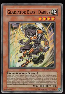 Gladiator Beast Darius PTDN-EN031 Common TWED YU-GI-OH - Image 1