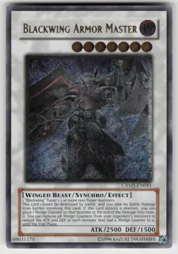 Blackwing Armor Master (UTR) CRMS-EN041 ENHANCED GREY Ultimate Rare YU-GI-OH - Image 1