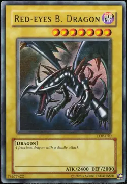 Yu-Gi-Oh! Red-Eyes B. Dragon LOB-070 Ultra Rare [NM] American NA Foil | EN 2002 - Image 1