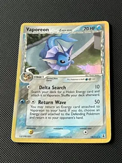 Pokemon Vaporeon Holo - EX Delta Species 18/113 | 2005 | LP - Image 1