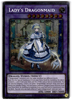 YUGIOH LADY'S DRAGONMAID STARLIGHT RARE NM BLMM-EN049 - Image 1
