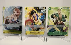 (3) Monkey.D.Luffy ZORO Alt Art Welcome Pack 2026 Promo One Piece Nami Dash - Image 1