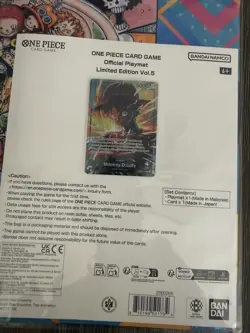 One Piece Card Game Official Playmat Limited Edition Vol.5 + Promo Card IN HAND - Image 2
