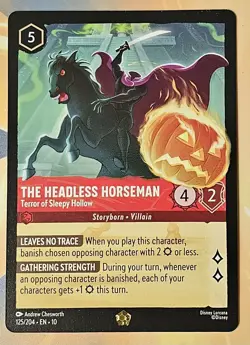 Disney Lorcana Whispers In The Well THE HEADLESS HORSEMAN Legendary #125/204 a - Image 1