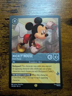 Mickey Mouse - Giant Mouse 199/204 - Legendary Disney Lorcana Reign Of Jafar - Image 1