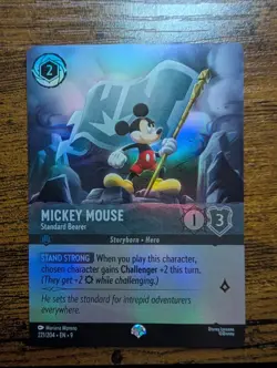 Mickey Mouse - Standard Bearer (Epic) 221/204 Lorcana Fabled Holo - Image 1