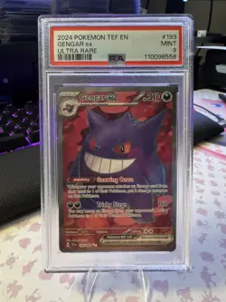 Pokemon TCG Gengar ex Ultra Rare Holo 193/162 Temporal Forces 2024 PSA 9 - Image 1