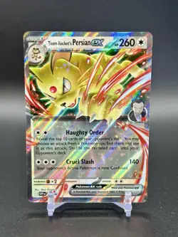 Pokemon SV Destined Rivals Team Rockets Persian Ex 218 Black Star Promo - Image 1