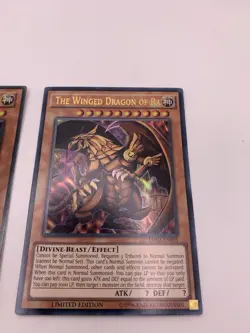 Yugioh Egyptian God Cards Set Obelisk Slifer Ra - Secret Rare Limited Edition - Image 4