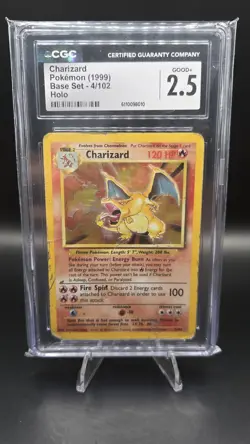 Base Set Charizard 4/102 — CGC 2.5 — Vintage Holo Rare Pokemon Card — WotC - Image 1