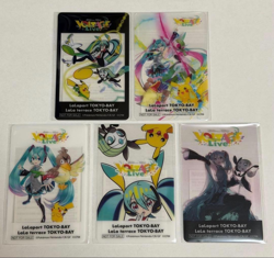 Pokemon feat. Hatsune Miku Project VOLTAGE LIVE Limited Clear Card 5 Set - Image 1