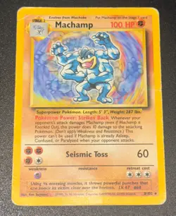Trainer Deck A Machamp - Non Holo No 1st Ed Stamp- Base Set 8/102 - Pokemon Card - Image 1