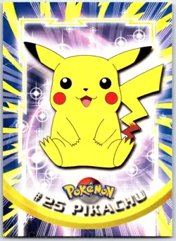 Pikachu #25 Topps Trading Cards Series 1 Pokemon NM - Image 1