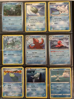 Pokemon Card Species Set Lot - 9x Unique Cards / Remoraid Family - Image 1