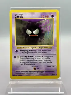 Gastly Shadowless 50/102 Base Set LP - Pokemon TCG Card Common - Image 1
