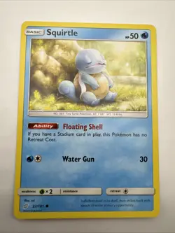 Pokemon Card Squirtle Team Up Common 22/181 Near Mint - Image 1
