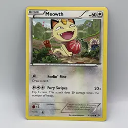 Meowth 67/108 Roaring Skies Common Pokemon Card - Image 1
