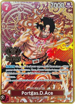 OP02-013 Ace 2nd Anniversary Set Japanese Edition- English Gold Foil One Piece - Image 1