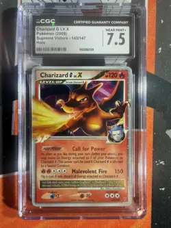 Pokemon Charizard G Lv.X 143/147 Supreme Victors Holo CGC 7.5 - Image 1