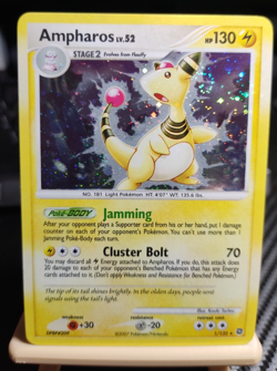 Ampharos 1/132 Cosmo Holo Bleed & Swirl Pokemon Secret Wonders 2007 NM - Image 1
