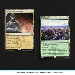 Avatar Rare Land Duo Abandoned Air Temple 263 + Ba Sing Se 266 MTG TLA Regular - Image 1