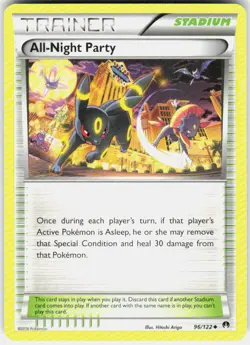 All-Night Party 96/122 Uncommon BREAKpoint Pokemon Lightly Played - Image 1