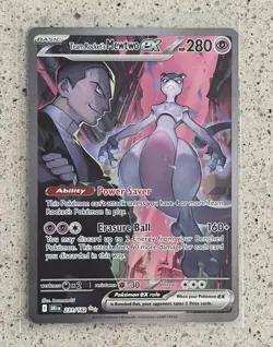 Team Rocket's Mewtwo EX 231/182 Destined Rivals Pokemon SIR NM/M Pokemon TCG - Image 1