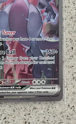 Team Rocket's Mewtwo EX 231/182 Destined Rivals Pokemon SIR NM/M Pokemon TCG - Image 4