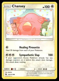 Chansey SM - Lost Thunder Common 152/214 2018 Pokemon TCG - Image 1