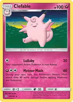 Clefable [SM - Guardians Rising 89/145] Reverse Holofoil Uncommon Pokemon TCG - Image 1