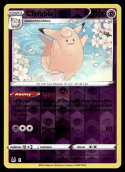 Clefable SWSH11: Lost Origin Reverse Holo 063/196 Pokemon TCG - Image 1