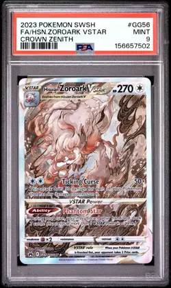 2023 Pokemon TCG Hisuian Zoroark VStar GG56 PSA 9 - Image 1