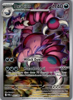 1x Drapion 097/088 Me03: Perfect Order Illustration Rare Holo Pokemon TCG NM - Image 1