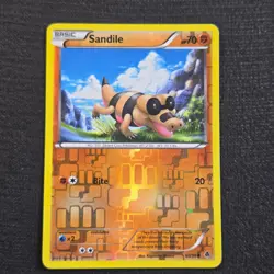Pokemon Emerging Powers Sandile 60 Reverse Holo Lightly Played - Image 1