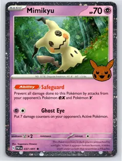 POKEMON MIMIKYU TRICK OR TRADE BOOSTER 2024 037/091 HOLO RARE NM A045 FREE S&H - Image 1